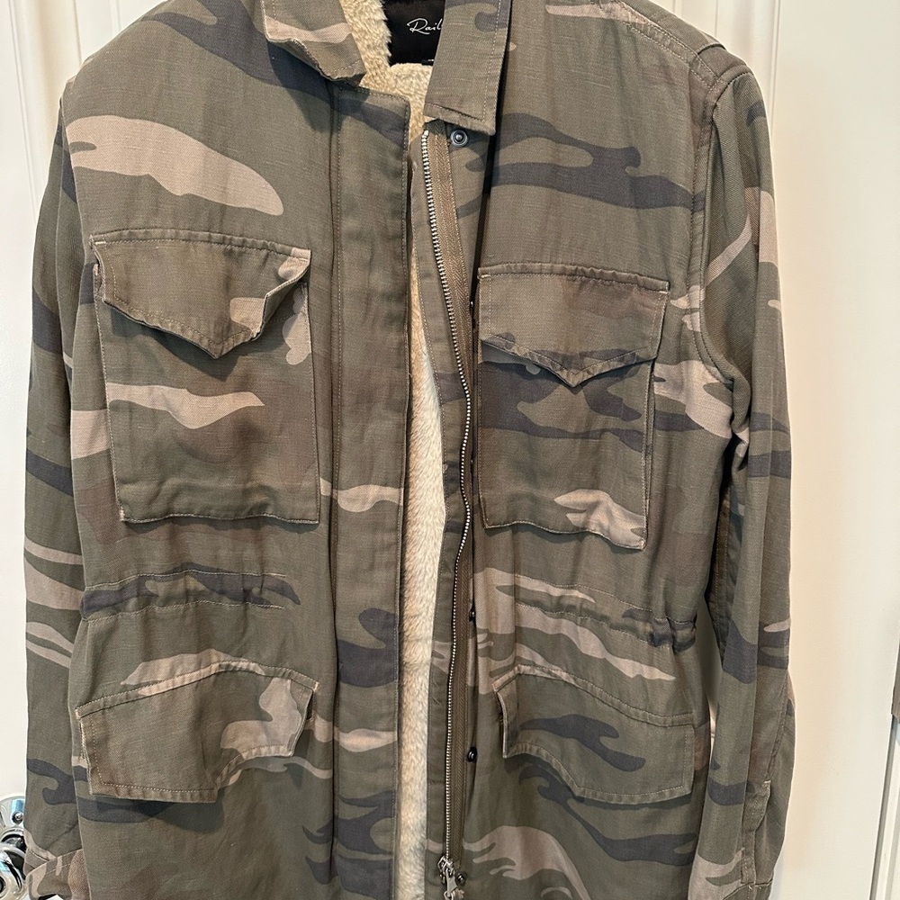 Rails Olive and Beige Camouflage Field Jacket